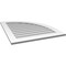 Ekena Millwork Quarter Round Top Right Surface Mount PVC Gable Vent w/ 3-1/2"W x 1"P Standard Frame, 30"W x 36"H GVPQR30X3601SN - alternate 4